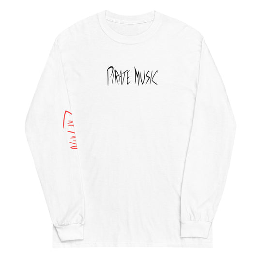 Pirate Music Long Sleeve Shirt (White)